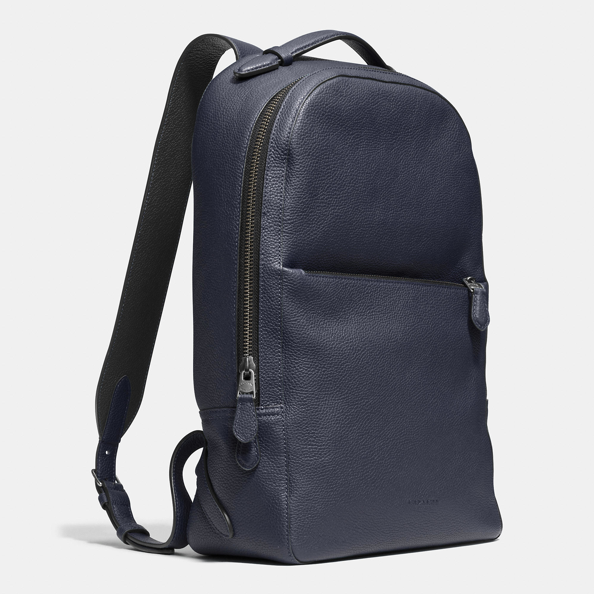 nicks small pebbled leather backpack
